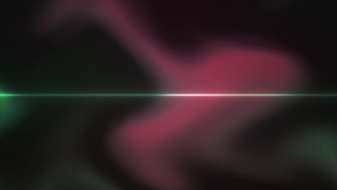 Lichtgevende groene laserlijn die beweegt over een abstracte kleurverloopachtergrond