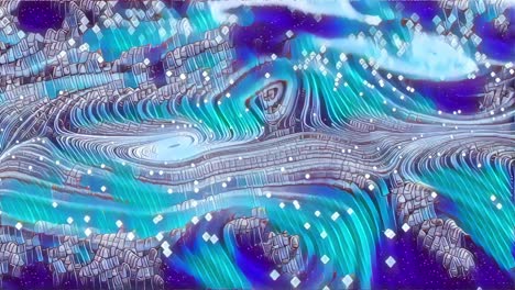 Bucle-Ininterrumpido-De-Animación-Abstracta-De-Pintura-Líquida-Azul-Y-Púrpura-En-Movimiento