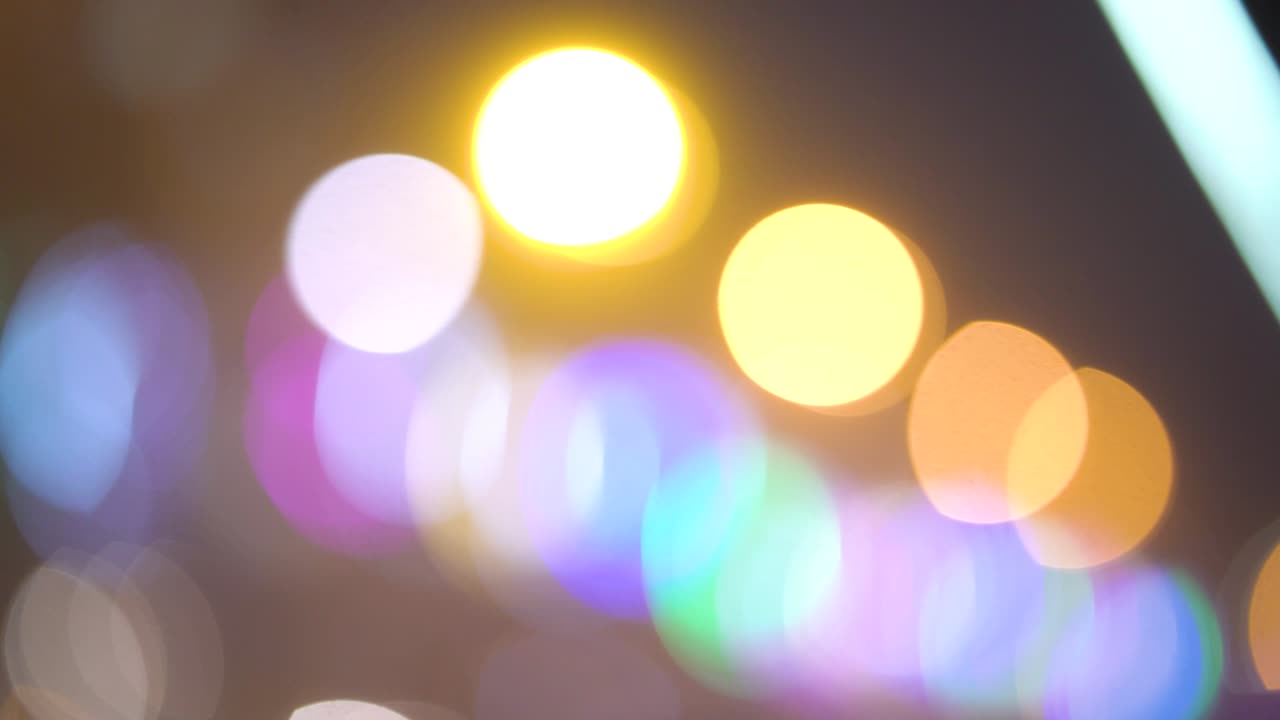 Colorful festive bokeh light background