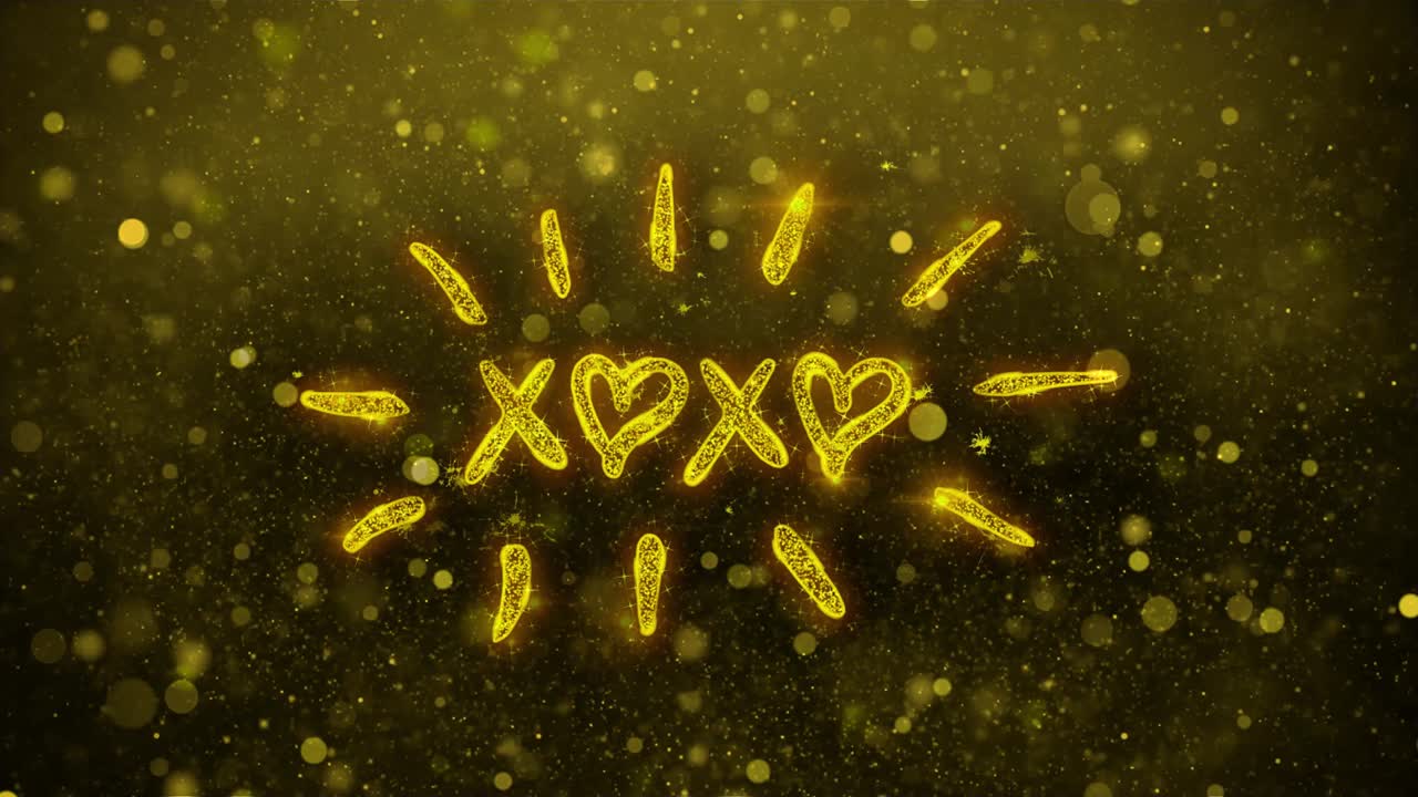 Golden XOXO Graphic Design