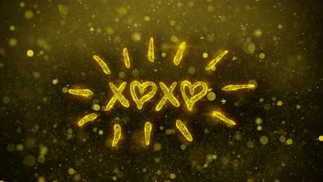 golden xoxo graphic design