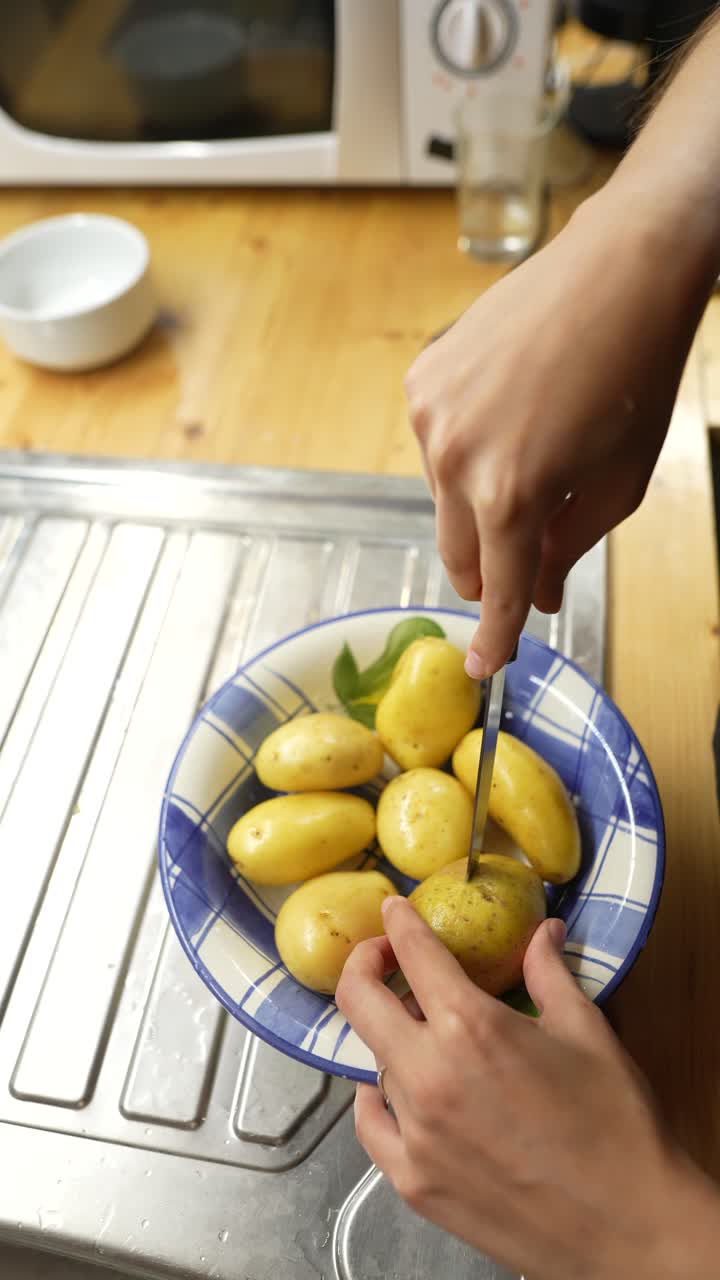 preparación de patatas