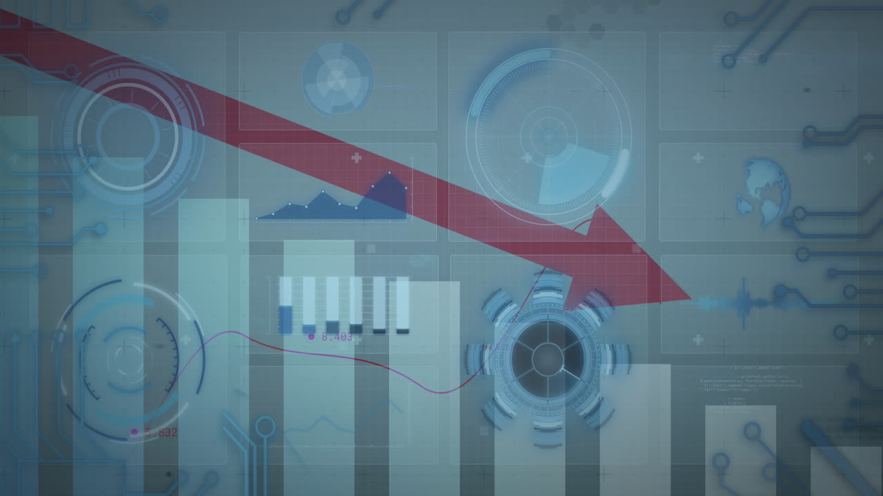 animación de la flecha roja descendiendo con escaneos