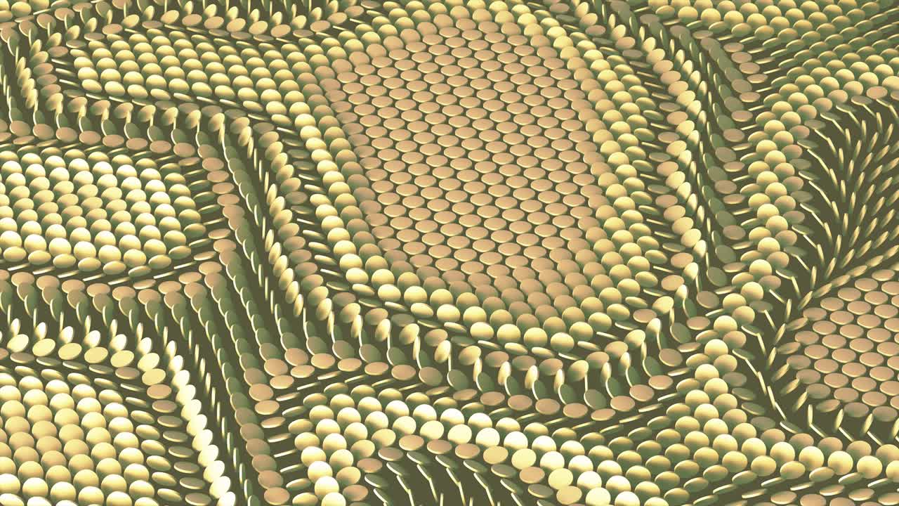 el bucle del disco ondulante colorido