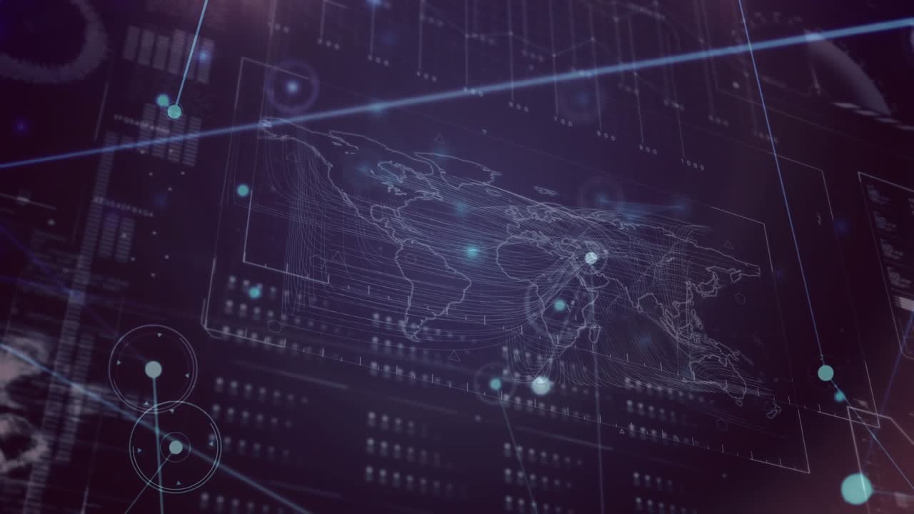 Animation of network of connections over data processing