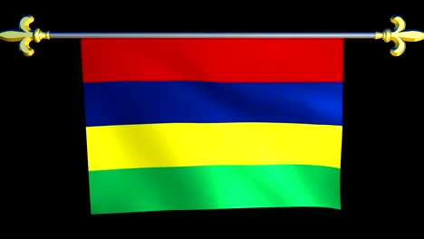 bandera animada de mauricio con un gran bucle