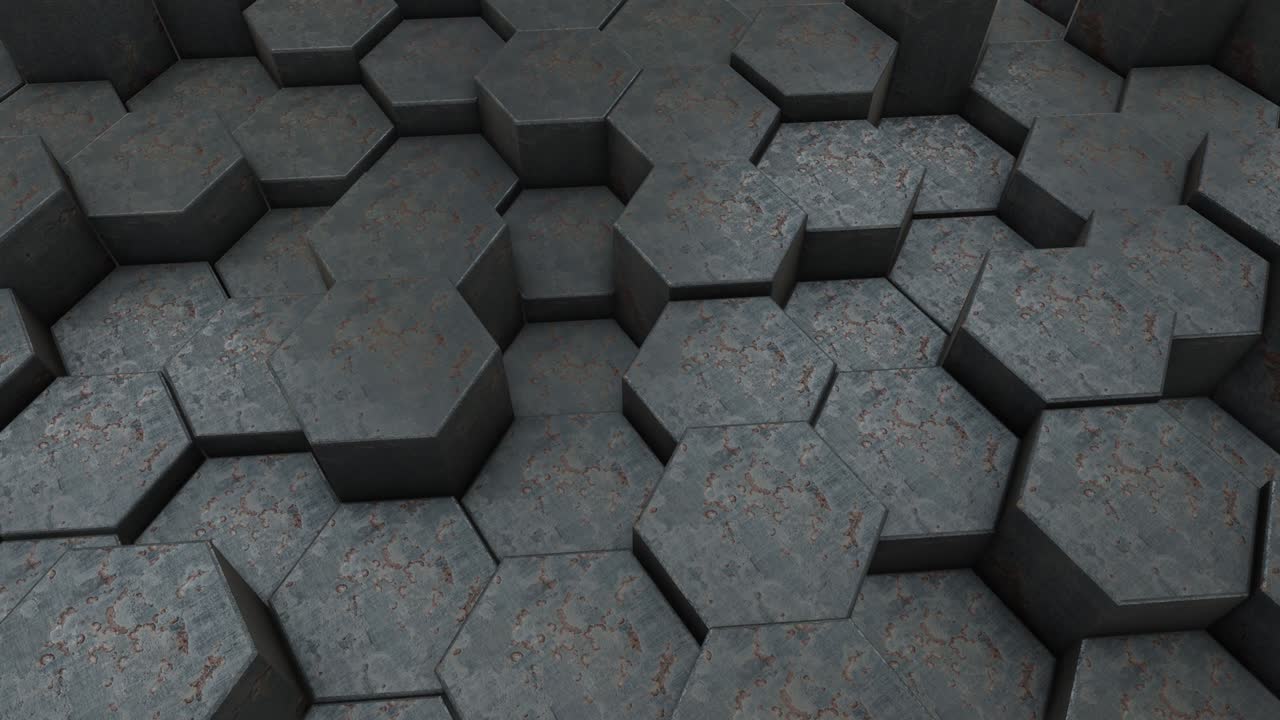 3d Hexagon Blue Marble Background (Loopable)