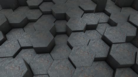 3d hexagon blue marble background (loopable)