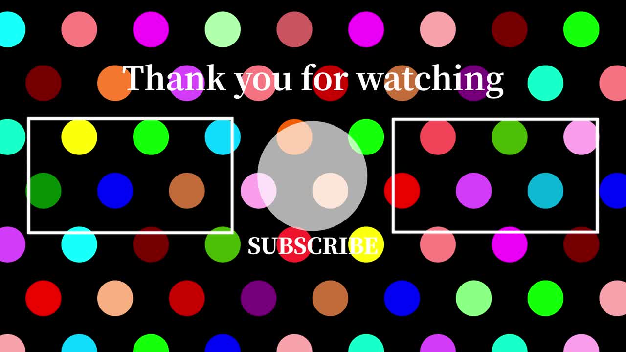 작은 점 배경 엔드 카드 엔딩 스크린 모션 그래픽