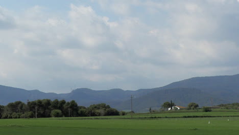 timelapse smooth tracking of the movement of clouds after a storm in spain countryside