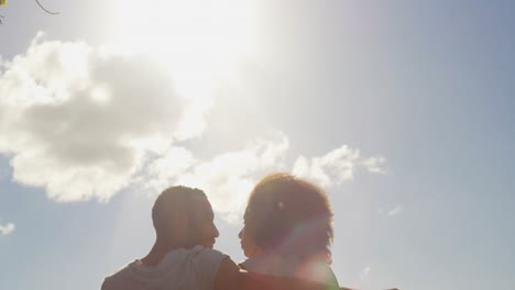 Couple-kissing-each-other-at-beach-4k