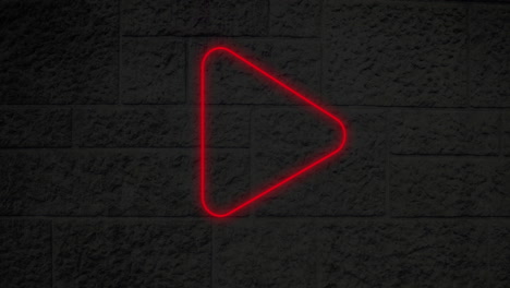 pulgares hacia abajo signo de neón en la pared de ladrillo 4k