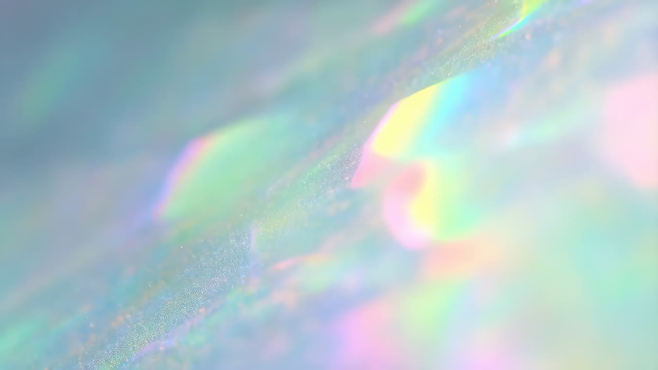 Abstract Iridescent Light Refraction Background with Subtle Glitter