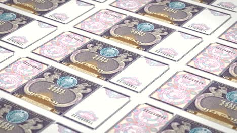 billetes de un centenar de som de uzbekistán de uzbekistán, dinero en efectivo, bucle