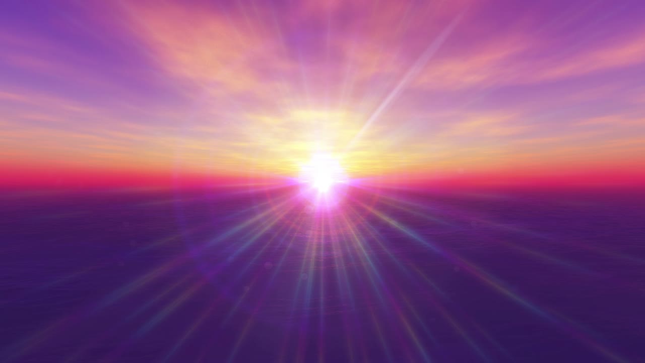 puesta de sol sobre el océano lapso de tiempo 4k