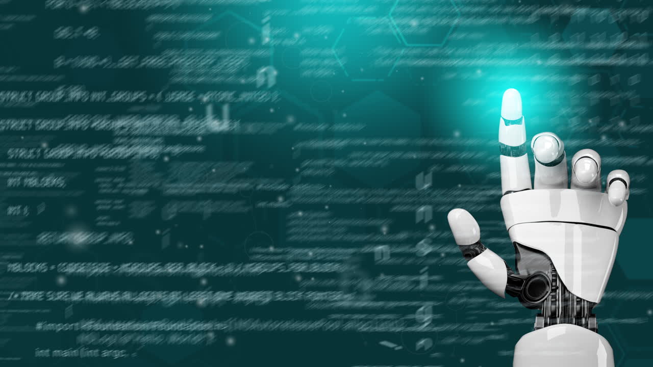 Futuristic robot artificial intelligence revolutionary AI technology concept