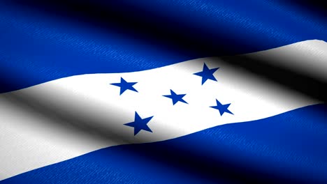 honduras flag waving textile textured background. seamless loop animation. full screen. slow motion. 4k video