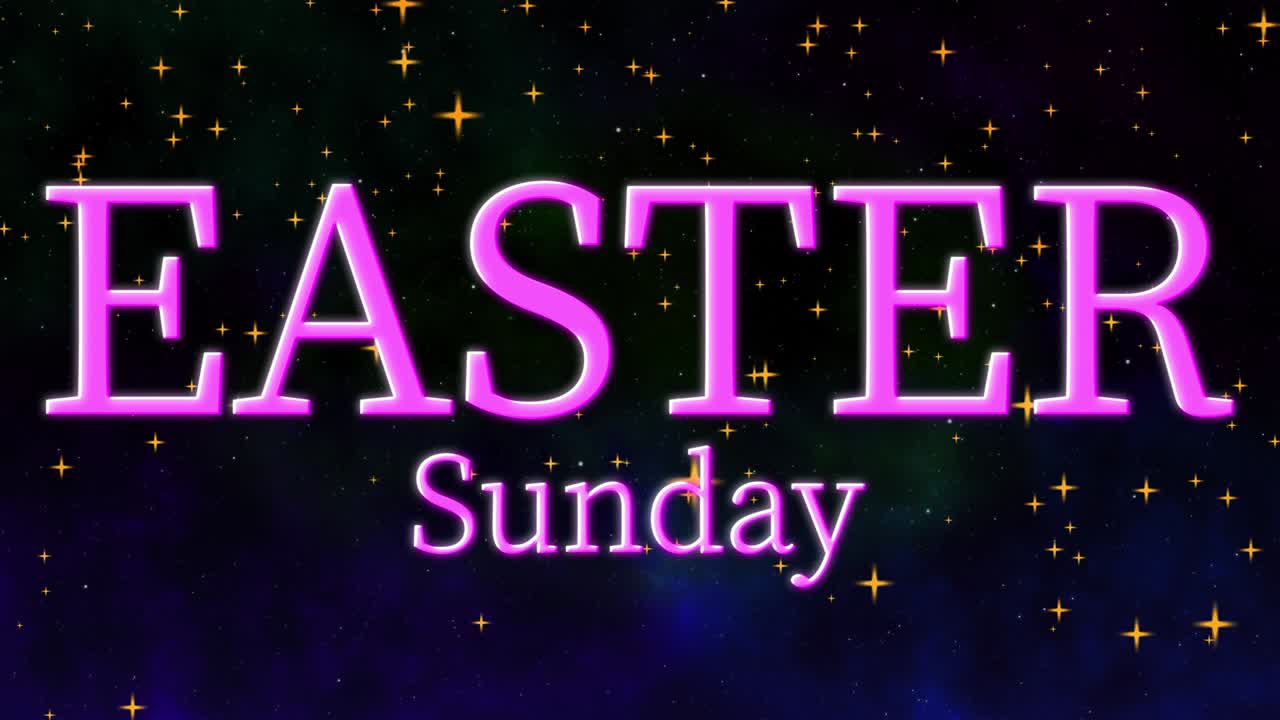 evento del domingo de pascua texto animación gráficos en movimiento