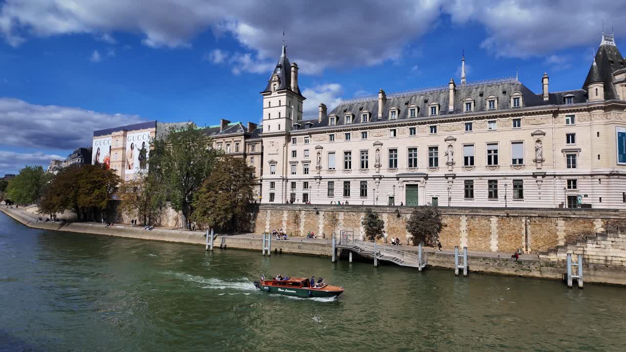Beautiful View of the Seine River in Paris