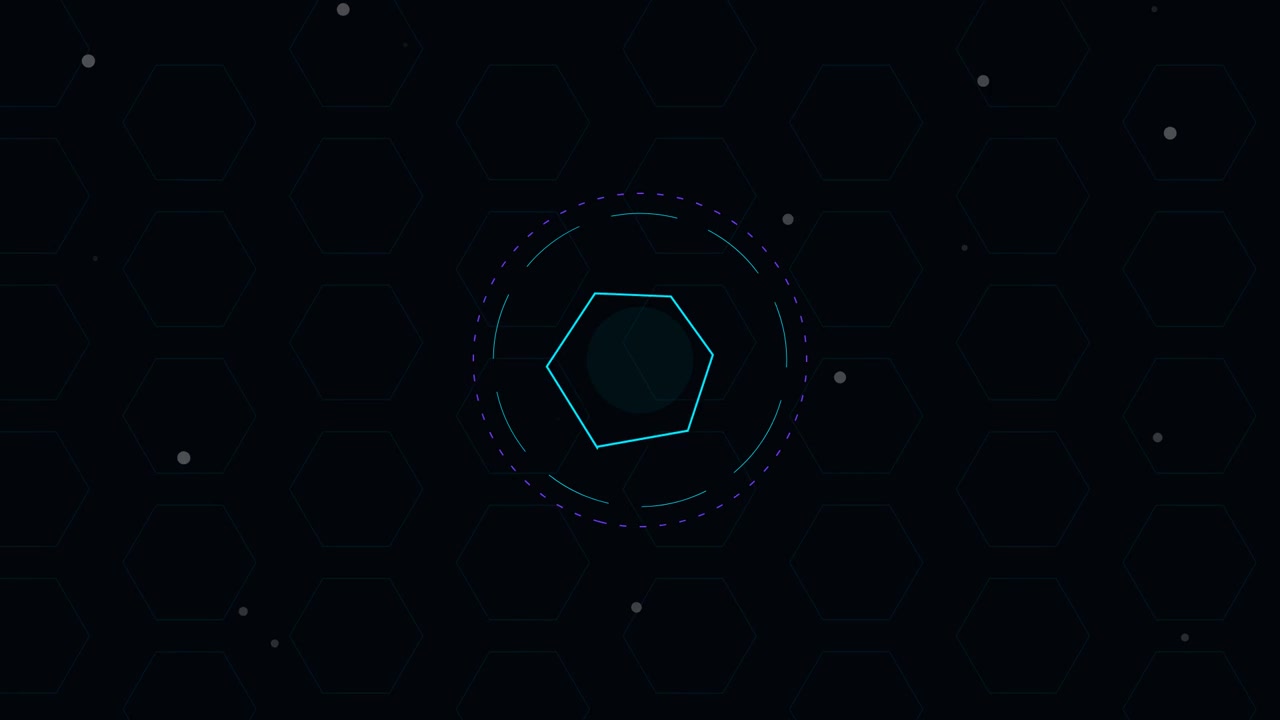 Abstract Digital Hexagon Interface Animation