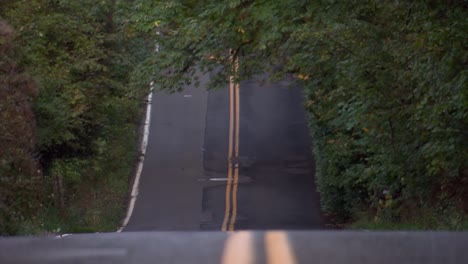 empty road on a hill