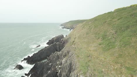 picturesque ballycotton edge cliff cork ireland aerial drone