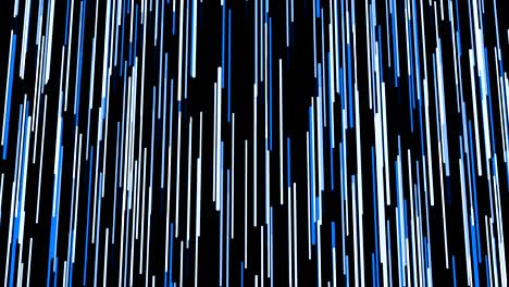 lluvia azul abstracta, bucle sin costuras animación 3d en fondo negro.