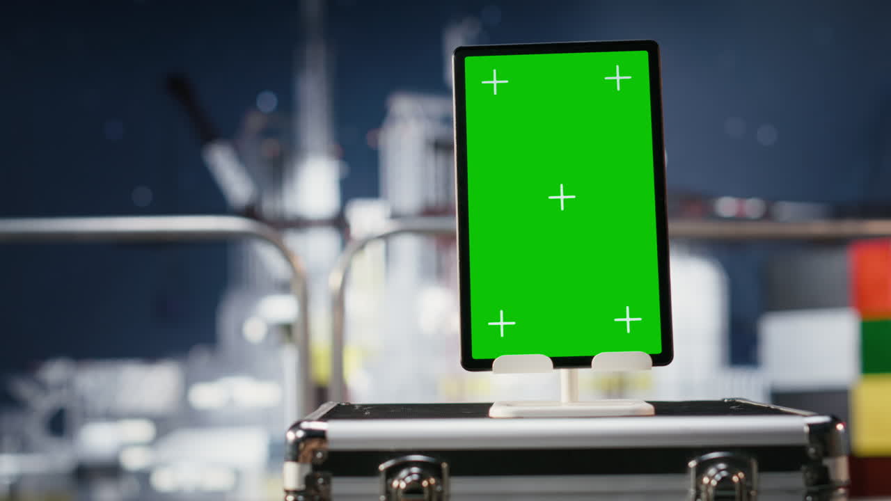 Vertical green screen for mechanical maintenance program on offshore platform