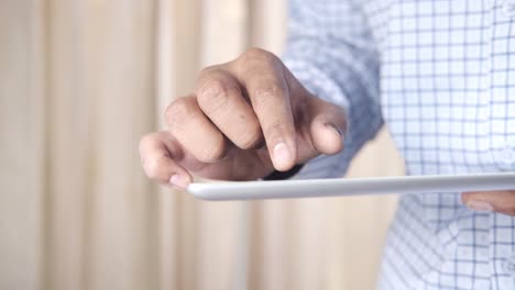 person using a tablet