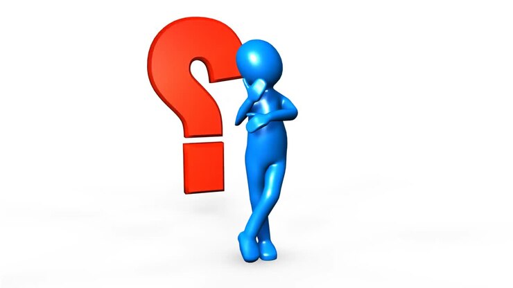 3D Character and Question Mark