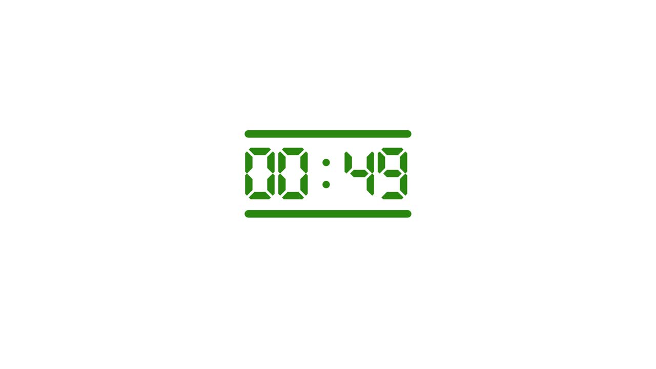 Digital clock showing various times