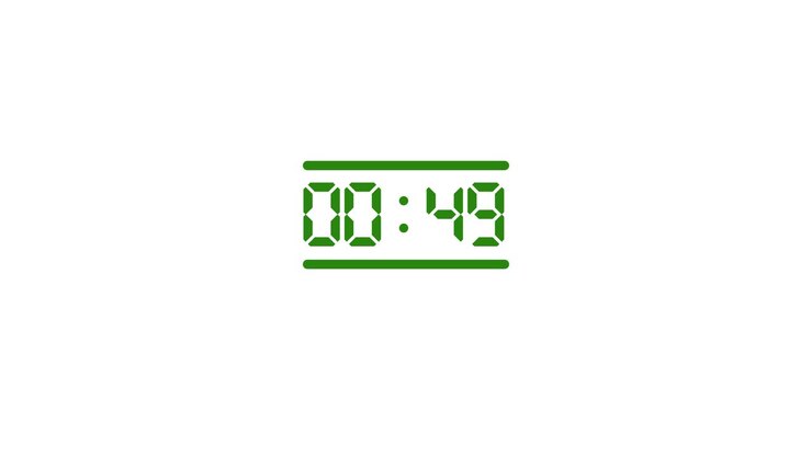 Digital clock showing various times