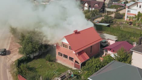 house fire in suburb