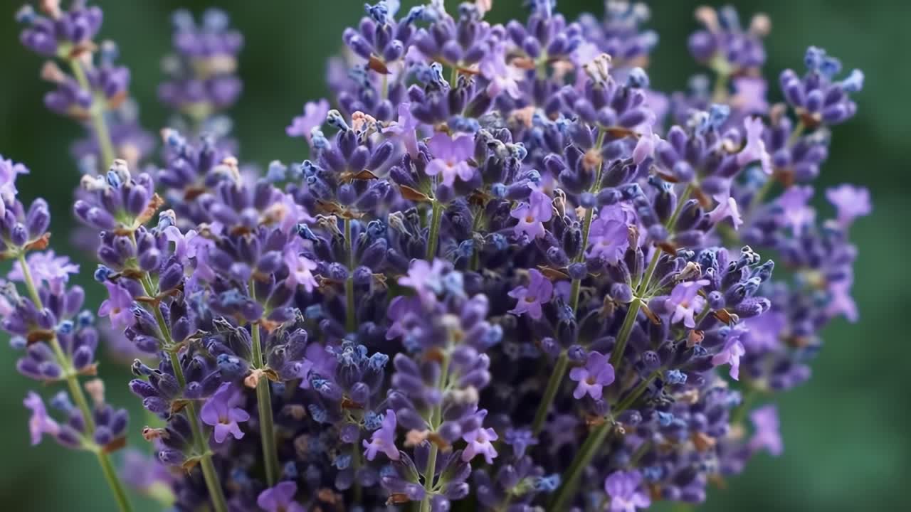 A Beautiful Display of Freshly Harvested Lavender Blooms, Showcasing Their Vibrant Purple Hues and Delicate Flowers in an Aesthetic Arrangement