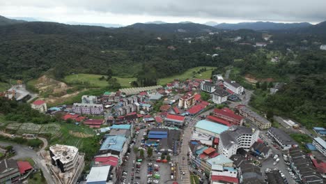 general landscape view of the brinchang district within the cameron highlands area of malaysia