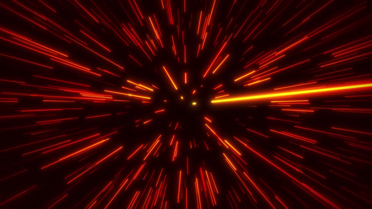 Orange Hyperdrive LightSpeed Tunnel Loop Background
