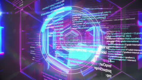 animación del alcance con conexiones y procesamiento de datos