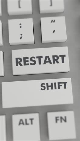 restart button pressing on keyboard vertical video