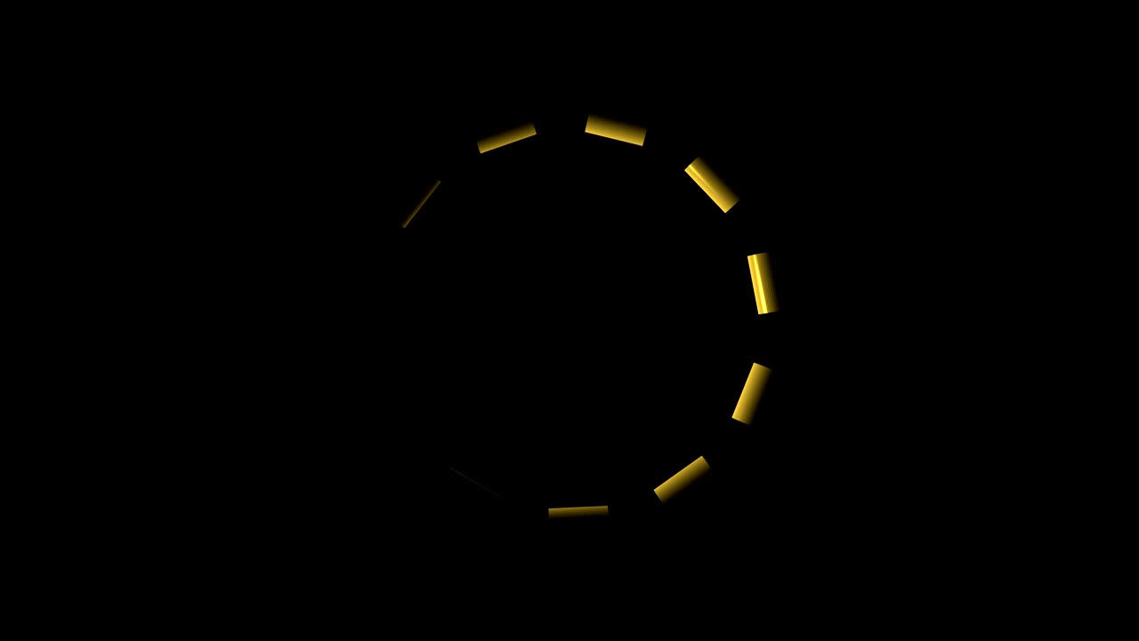 círculo en 3d girando lentamente