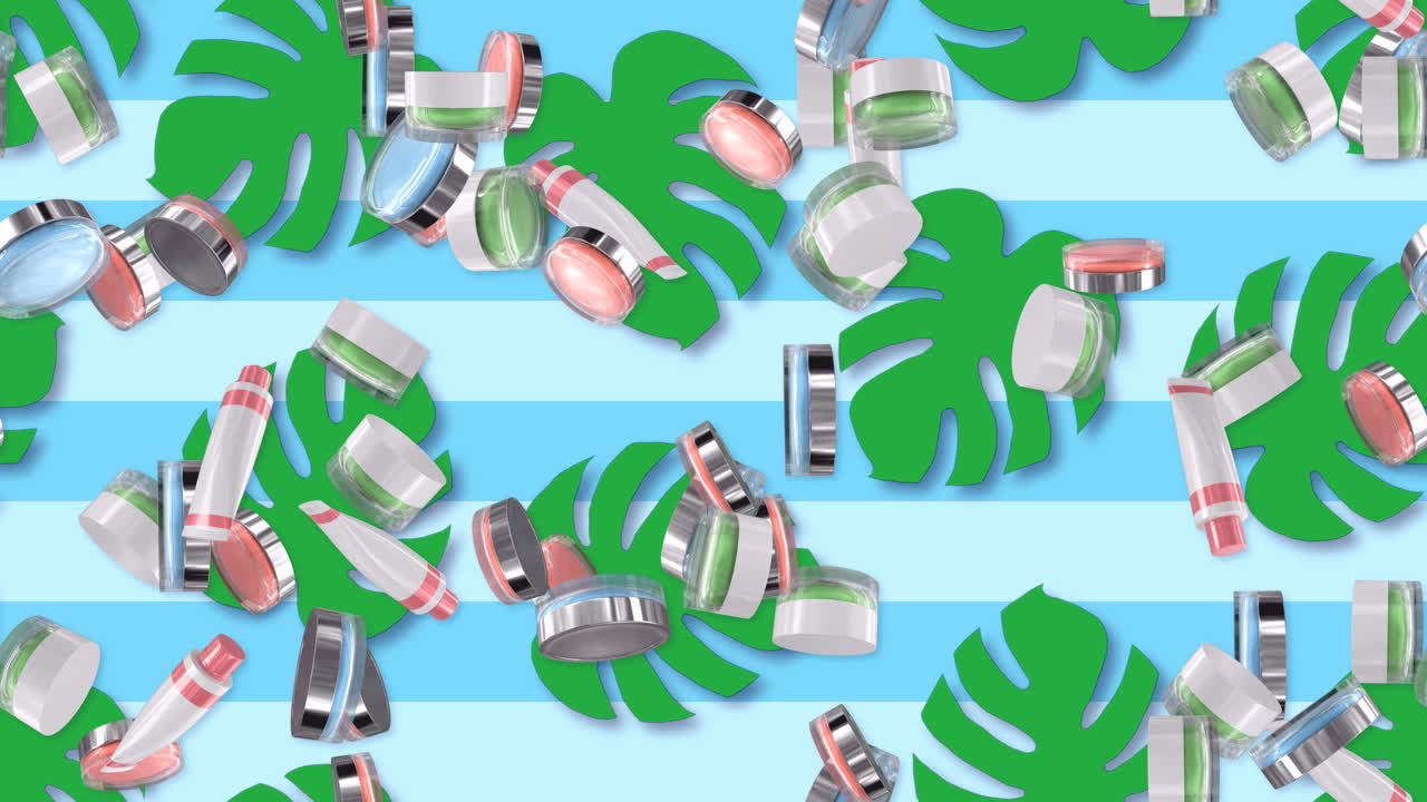 cuidado de la piel producto de belleza bucle azulejos de fondo giratorio naturaleza