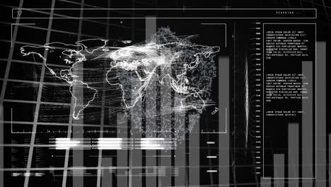 Animación-Del-Procesamiento-De-Datos-Sobre-Fondo-Negro