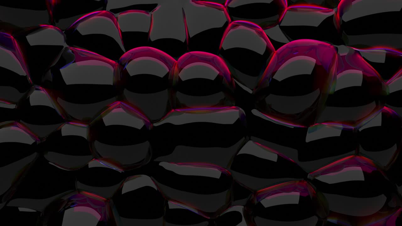 animación 3d desplazado movimiento de esfera negra y roja ornamento movimiento futurista bucle sin costuras