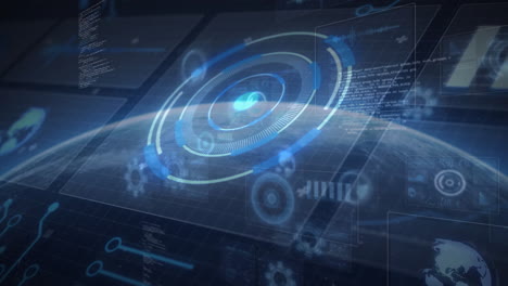 animation of data processing over scope scanning