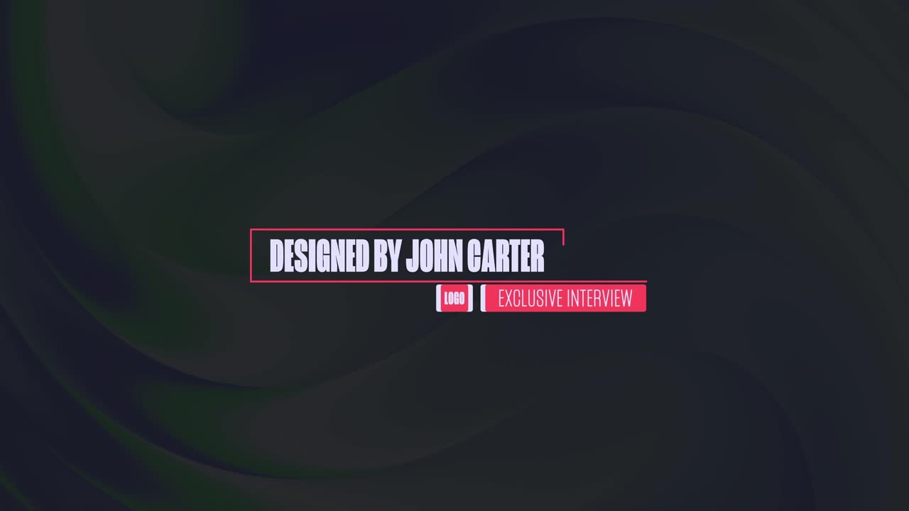A modern video template designed for name tag titles lower thirds pack content