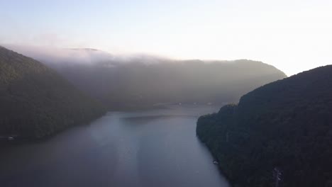 Golden-morning-light-begins-to-shine-on-hills-around-Tarnita-Lake