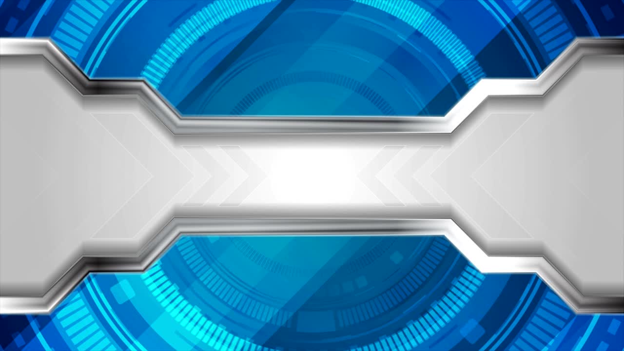 tecnología de animación de video abstracta con forma de engranaje y flechas