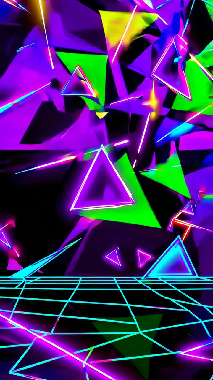 Neon Geometric Cyberpunk sullo sfondo