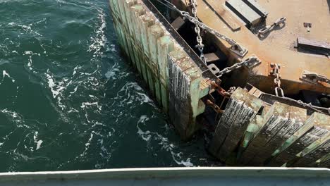 high angle view of breasting dolphins at the dock in anacortes, washington, usa