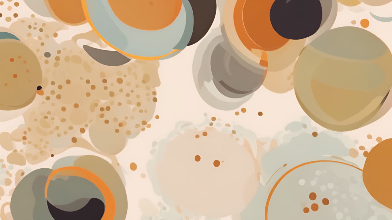 Abstract Organic Shapes and Circles Pattern