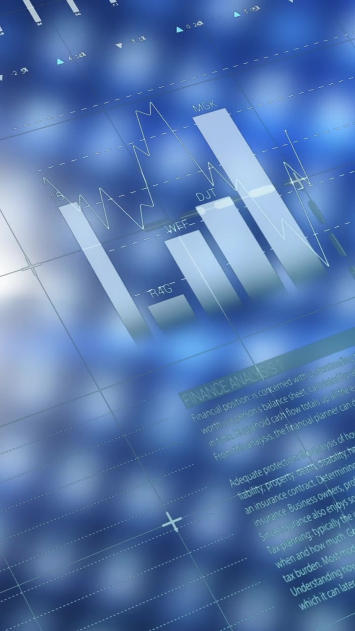 Elaborazione di dati finanziari e statistici su una rete a griglia sullo sfondo di un paesaggio urbano.